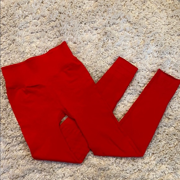 Free People Movement Red Gone Adrift Leggings lg - Picture 7 of 13
